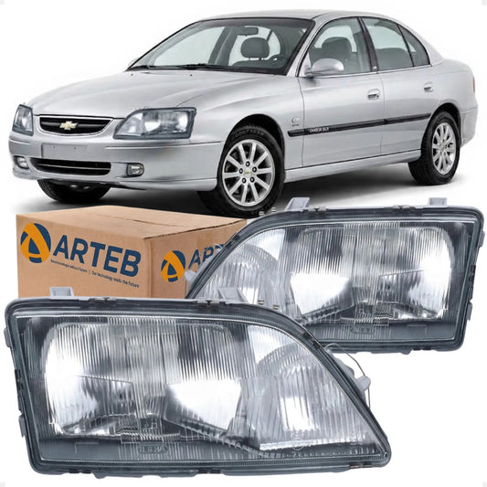 Farol Vidro H4 C/ Auxiliar H1 Gm Omega 1992 A 97 1998 Arteb