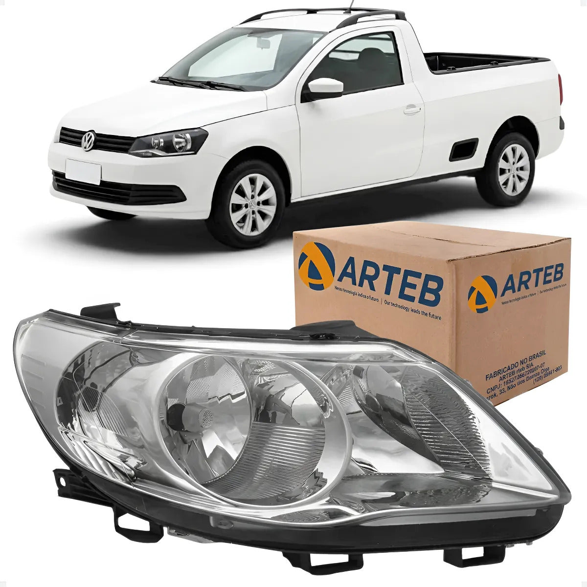 Farol Saveiro G5 2009 A 2012 Foco Duplo Defletor Malha Arteb