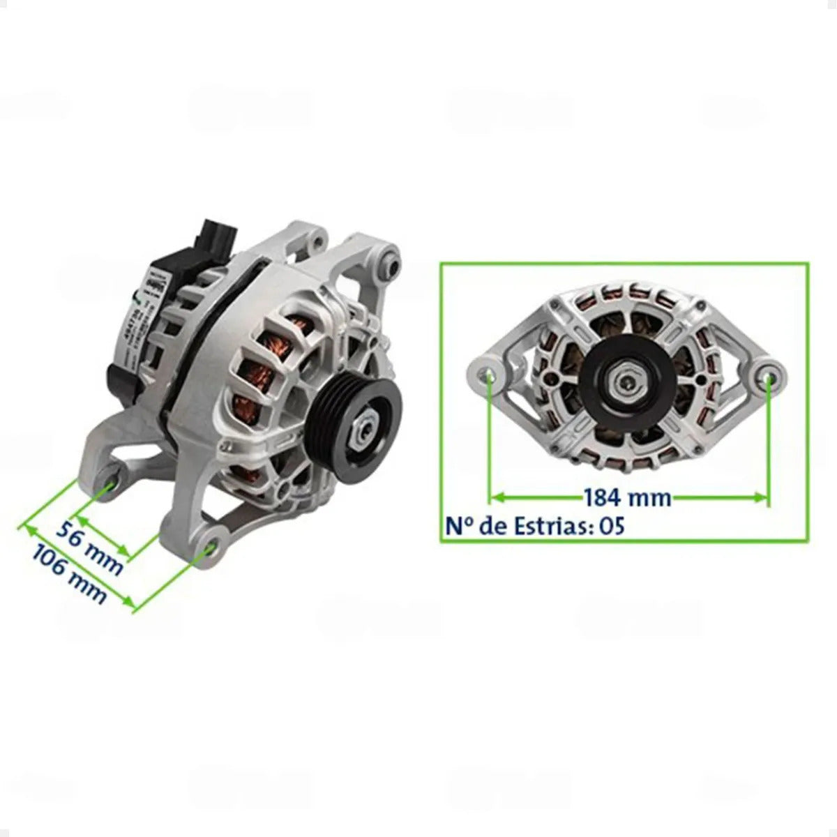 Alternador Corsa Montana 1.0 1.4 1.8 2003 12v 100a Completo