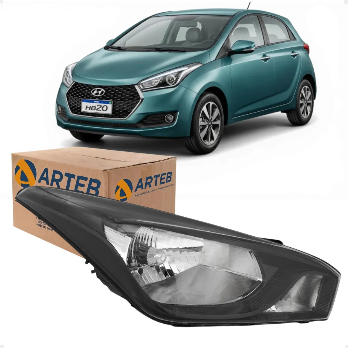 Farol Hb20 Hb20s Mascara Negra 2012 A 17 18 2019 Arteb