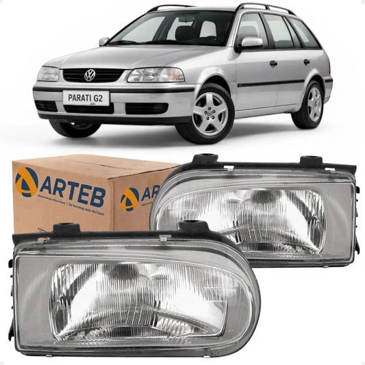 Farol Vw Parati Saveiro Gol G2 1995/2003 Máscara Cinza Arteb