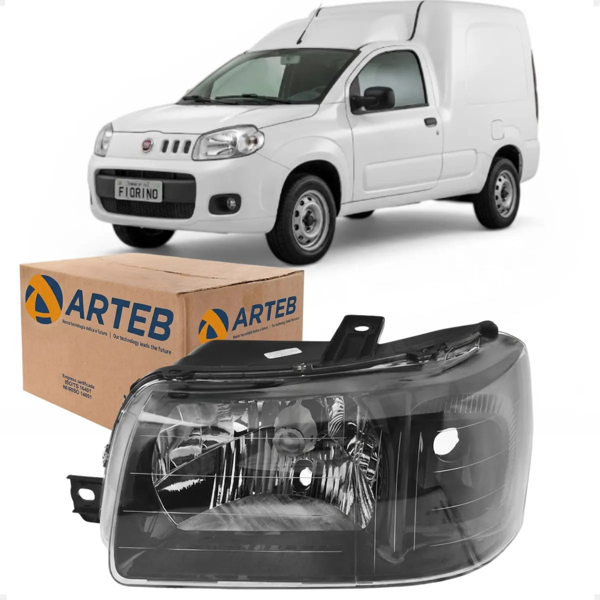 Farol Fiorino 2004 A 2013 Máscara Negra Pisca Preto Arteb
