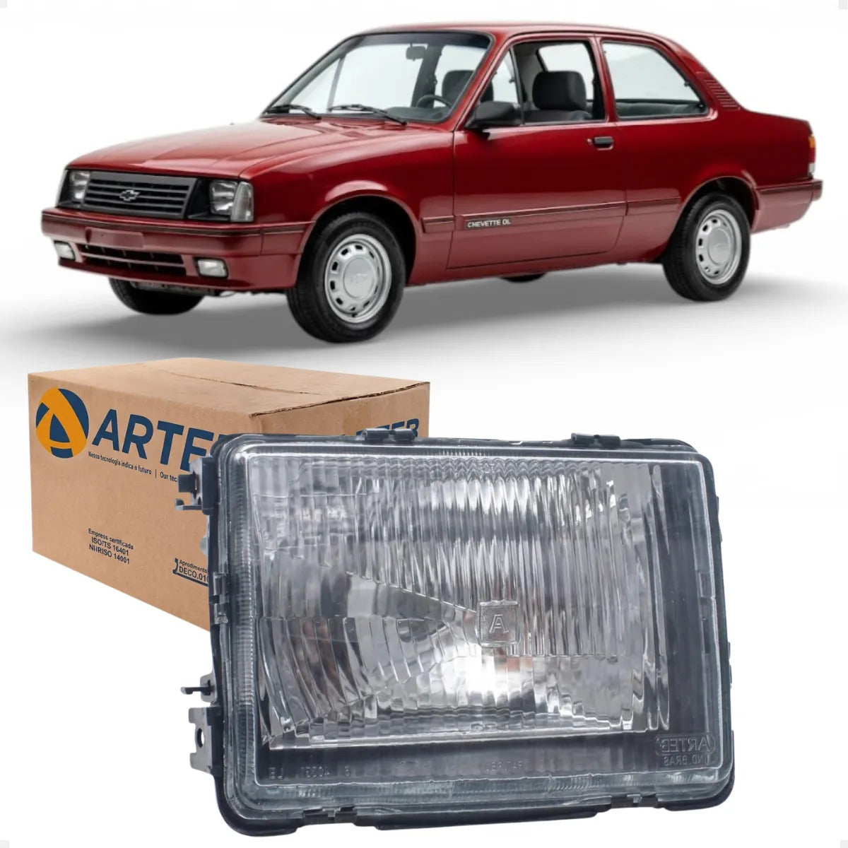 Farol Vidro Chevette 1983 A 1987 Marajo Chevy 500 Arteb