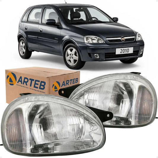 Farol Corsa 1994 95 1996 1997 1998 1999 2000 H4 Vidro Arteb