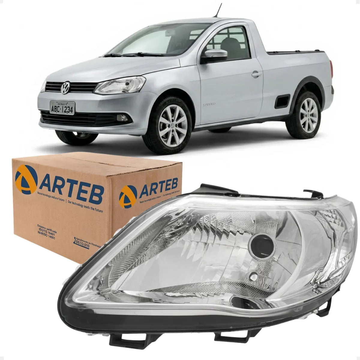 Farol Gol Voyage Saveiro G5 2009 A 2012 Foco Simples Arteb