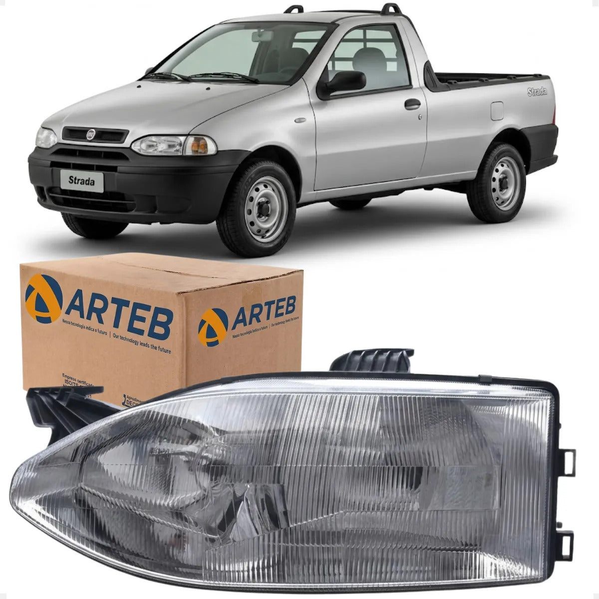 Farol Fiat Siena Strada G1 1996 A 2001 Foco Duplo Arteb