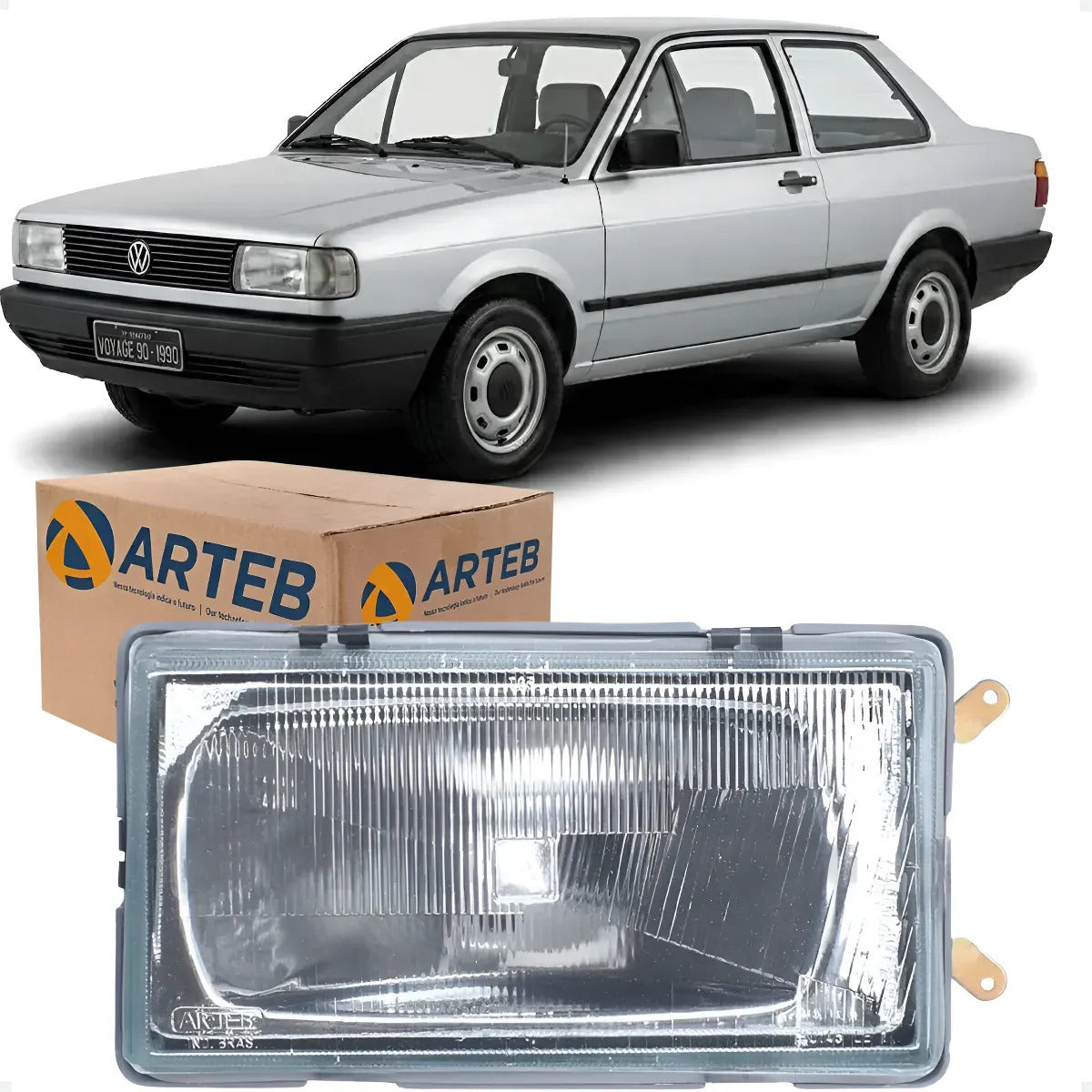 Farol Vw Gol Gts Saveiro Parati Voyage G1 1986 A 1990 Arteb