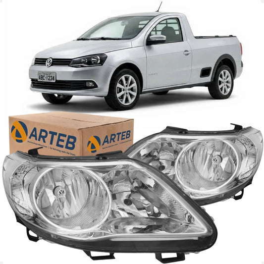Farol Vw Saveiro G5 2008 A 2012 Foco Duplo Defletor Vw Arteb