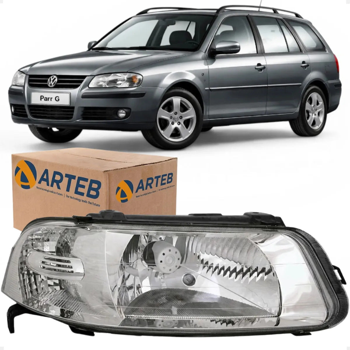 Farol Vw Saveiro Gol Parati G3 2000 A 2004 Foco Simple Arteb
