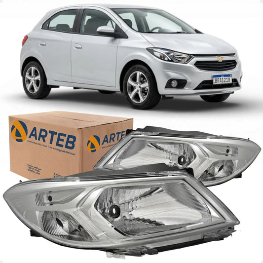 Farol Cromado Prisma Onix 2013 2014 2015 2016 217 2018 Arteb