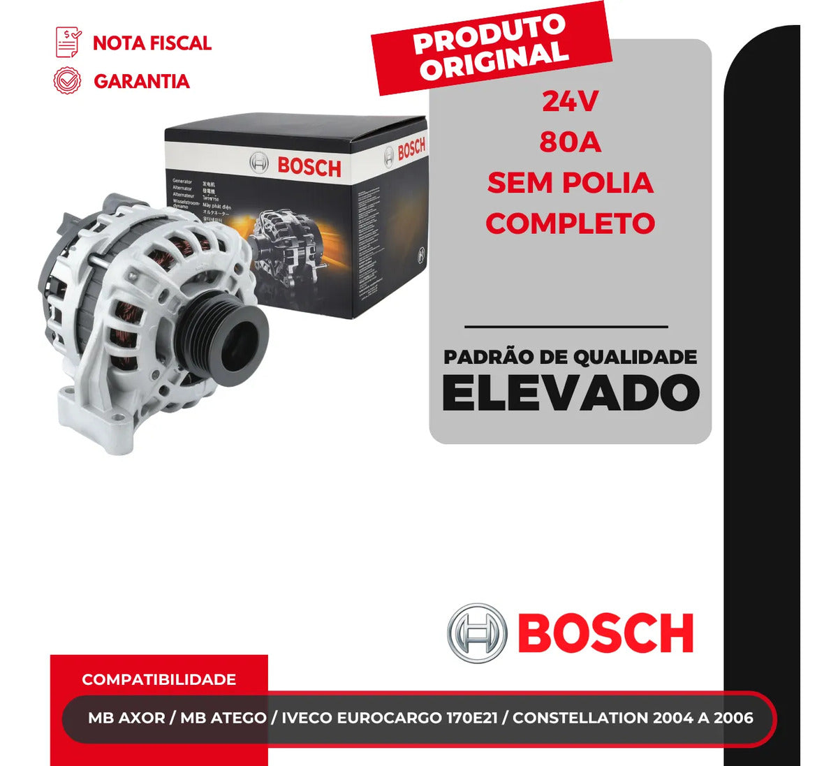 Alternador Doblo Fiorino Grand Siena Palio Punto Uno Bosch