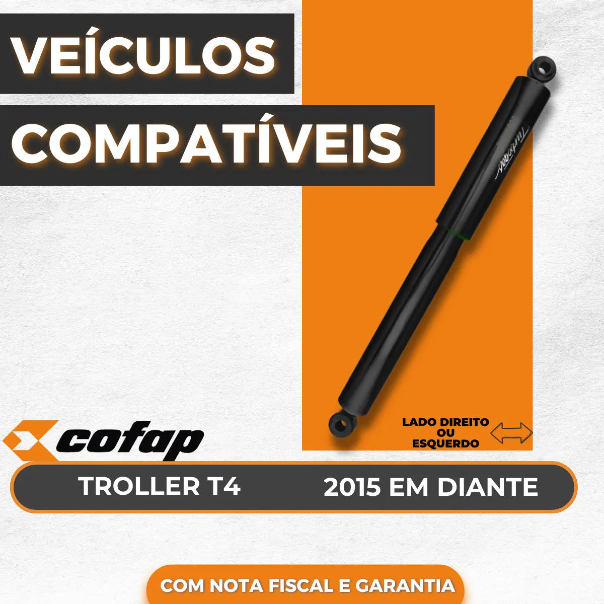 Amortecedor Traseiro Troller T4 3.2 20v 2016 2017 Cofap