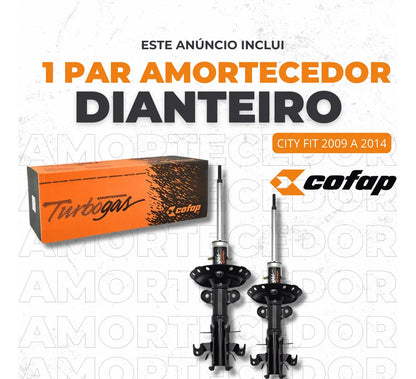 Par Amortecedor Dianteiro Fit City 2009 10 11 12 2013 Cofap