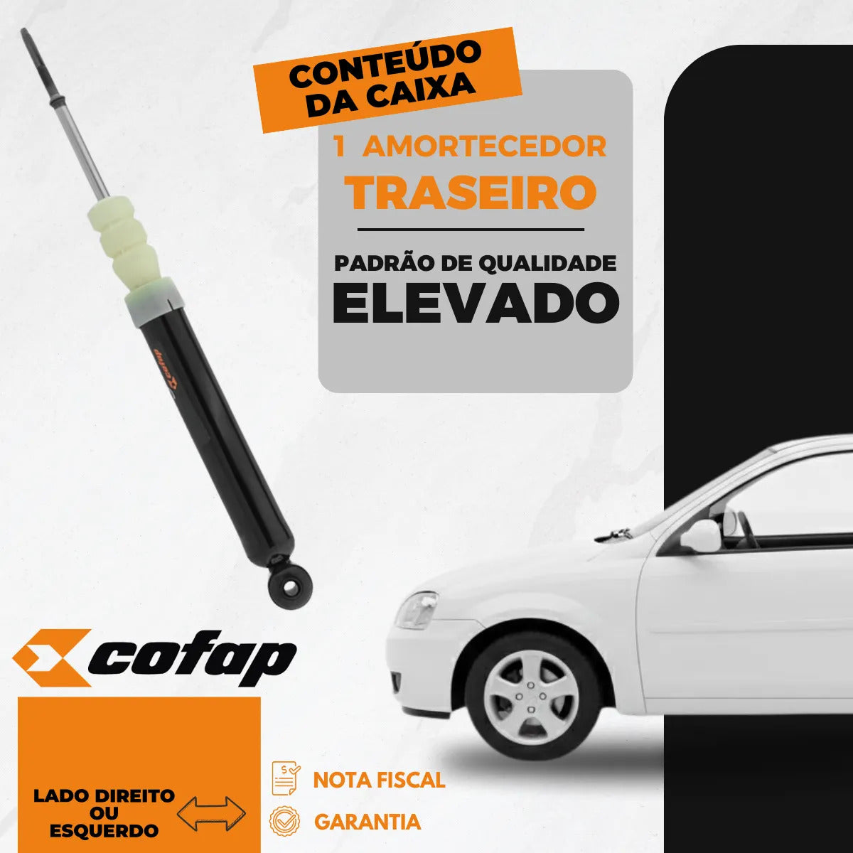 Amortecedor Traseiro A Gas Cofap Celta 2000 Em Diante