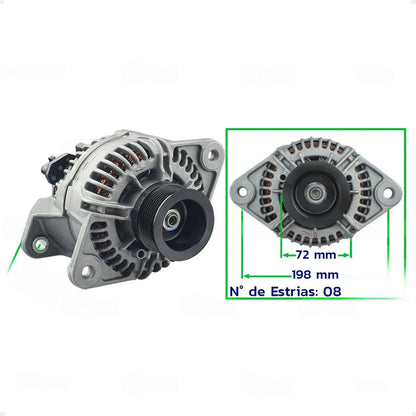 Alternador Volvo Fh Fm 24v 120a Com Polia 8pk 2008