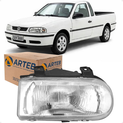 Farol Gol Saveiro G2 1997 98 99 2000 Máscara Cromada Arteb