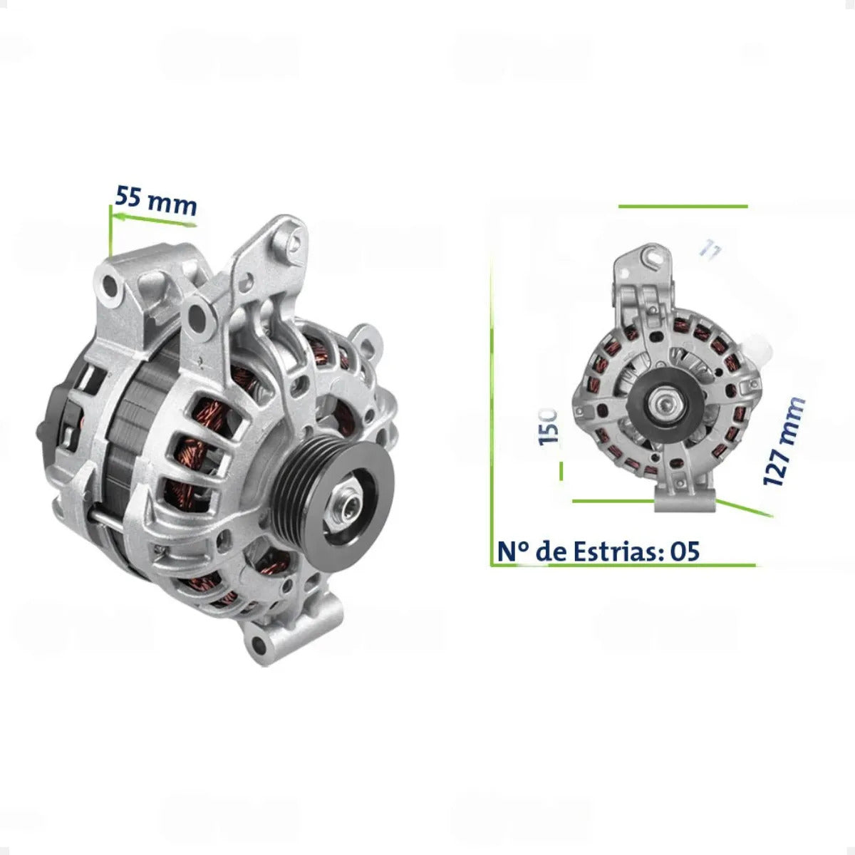 Alternador Onix Prisma 1.0 1.4 Cobalt 1.4 1.8 2011 A 2021