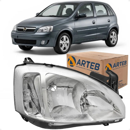 Farol Montana/ Corsa 2002 A 2012 Foco Duplo Pisca Liso Arteb
