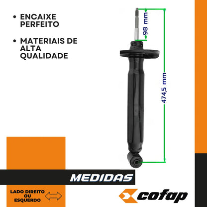 Amortecedor Traseiro Saveiro G2 G3 G4 1998 A 2008 Cofap Supe