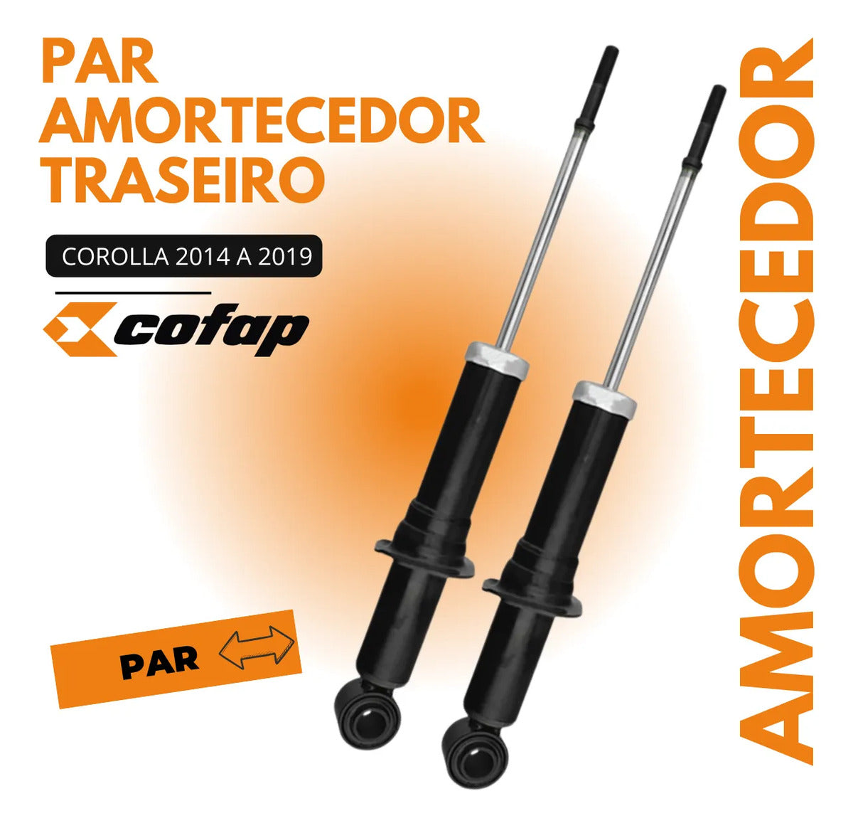 Par Amortecedor Traseiro  Corolla 2017 2018 Original Cofap