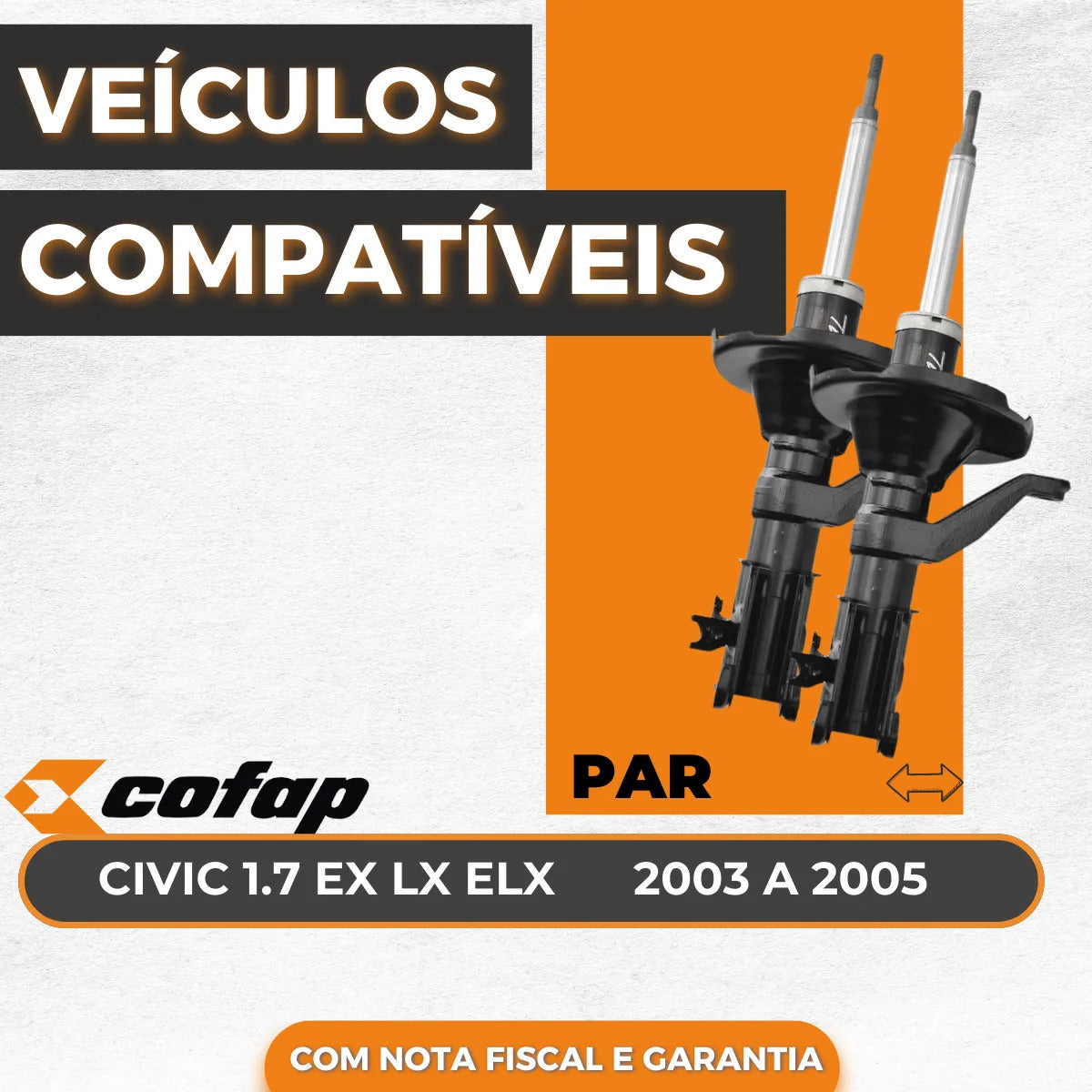 Par Amortecedor Turbogas Cofap Gp35977m - Gp35978m