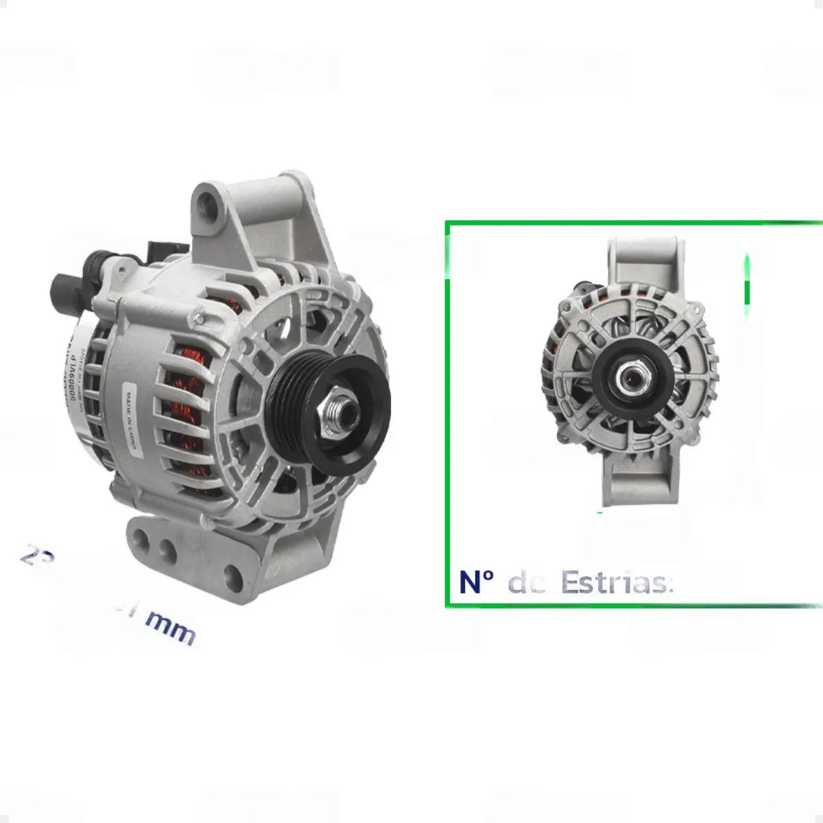 Alternador Astra/corsa 12v 100a Com Polia 6pk Completo
