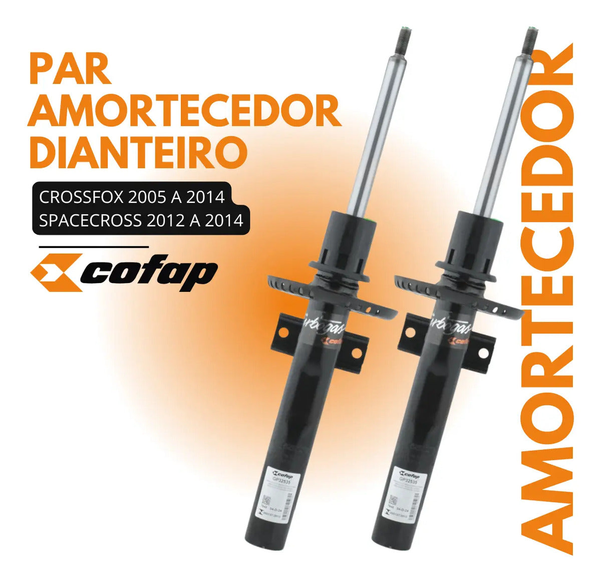 Par Amortecedor Dianteiro Crossfox Spacecross Original Cofap