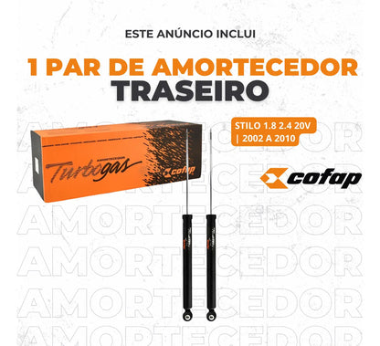Par Amortecedor Traseiro Fiat Stilo 1.8 2002 A 09 2010 Cofap
