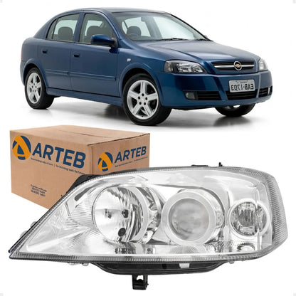 Farol Gm Astra 2003 A 2010 2011 Com Motor De Regulagem Arteb