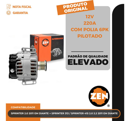 Alternador Para Mb Sprinter 313 415 2.2 2012 Até 2019 12v