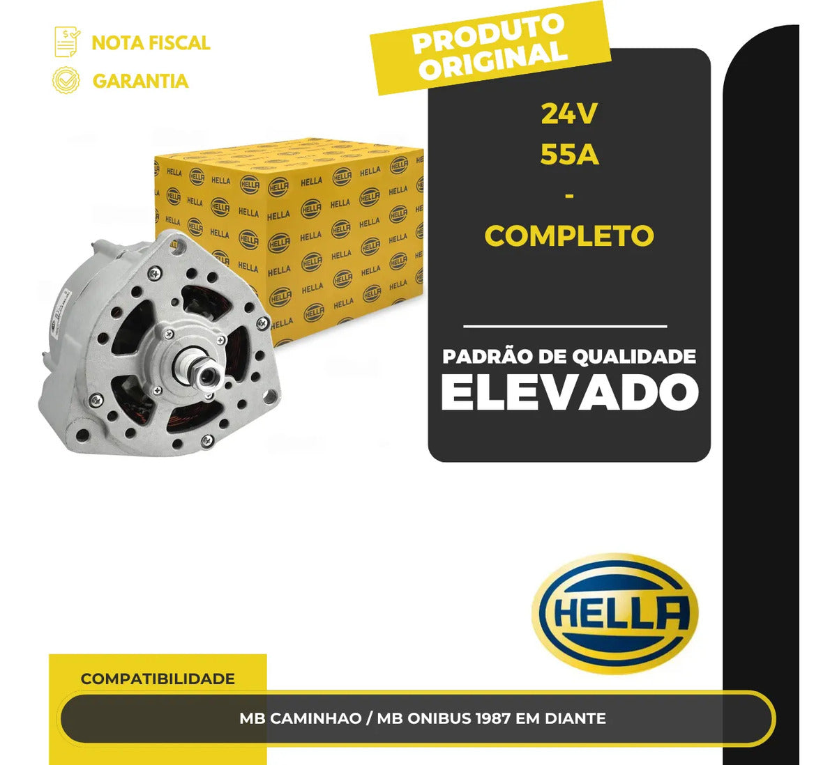 Alternador Mb Caminhão Ônibus 1987 Em Diante 24v 55a