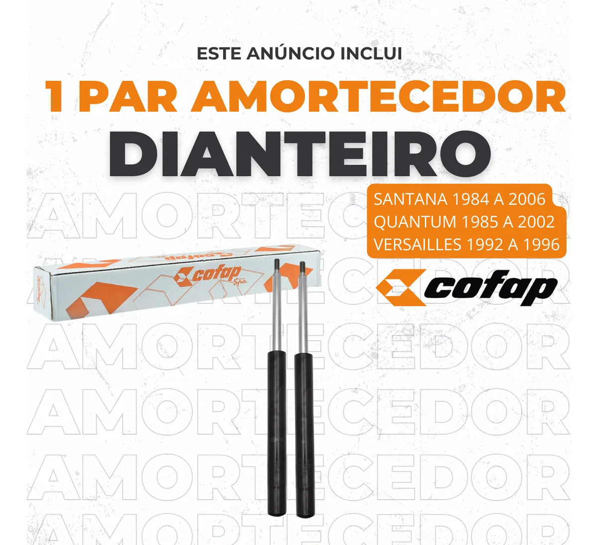 Par Amortecedor Dianteiro Cofap Quantun 1985 A 2002