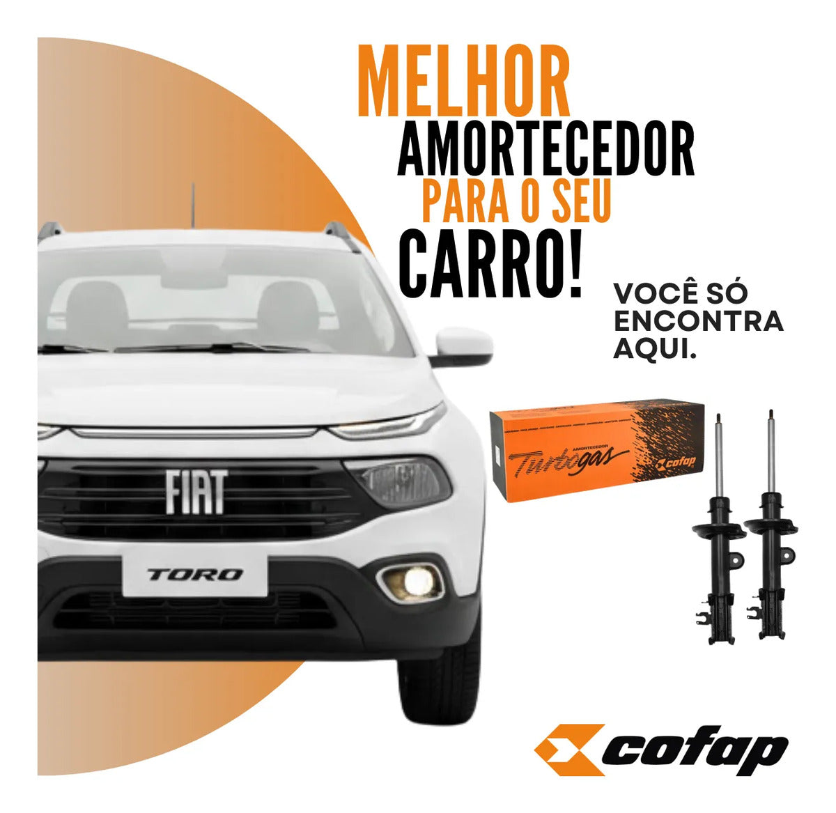 Par Amortecedor Dianteiro Toro 1.8 4x2 Cofap 2016 A 2021