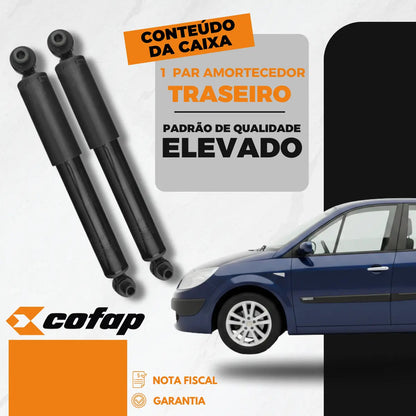 Par Amortecedor Traseiro Renalt Scenic Original Cofap