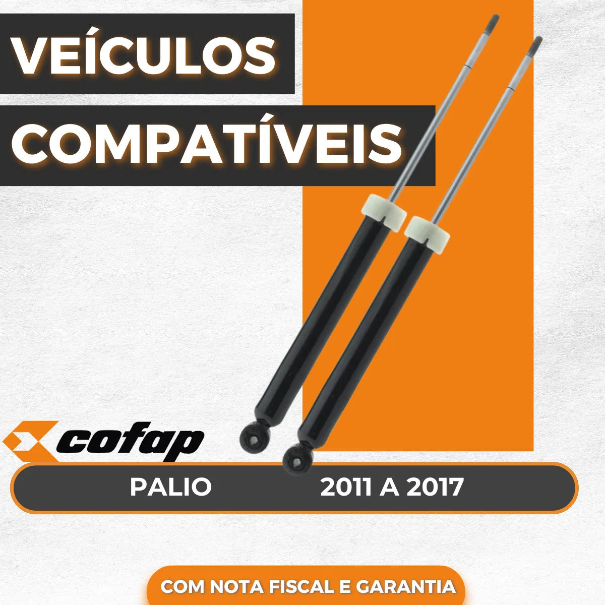 Par Amortecedor Traseiro Cofap Novo Palio 2011 A 2017