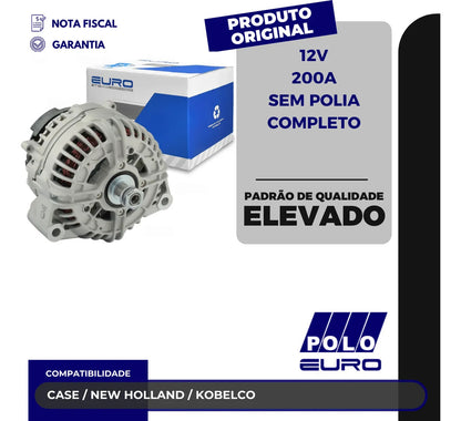 Alternador Case / New Holland / Kobelco 12v 200a Completo