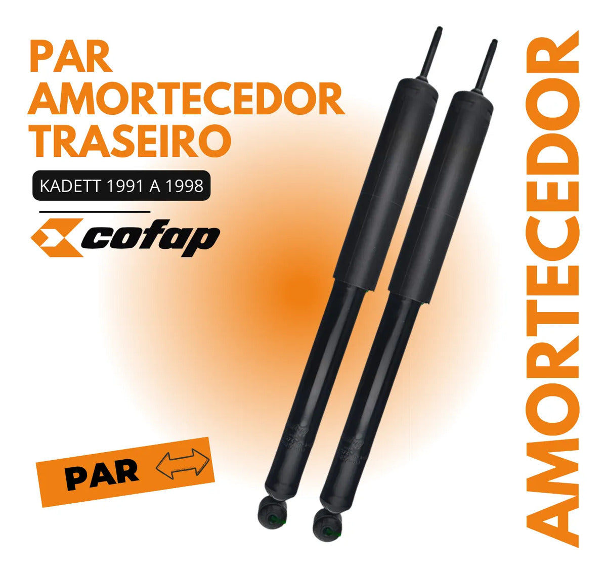 Par Amortecedor Traseiro Kadett 1991 A 1998 Cofap Original