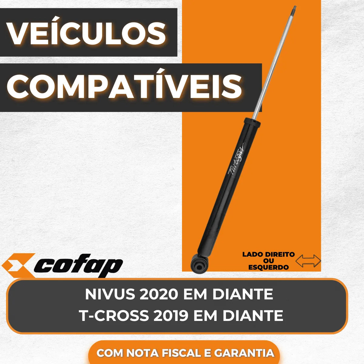 Amortecedor Traseiro Gás T-cross 2019 A 2025 Cofap - Gb48372