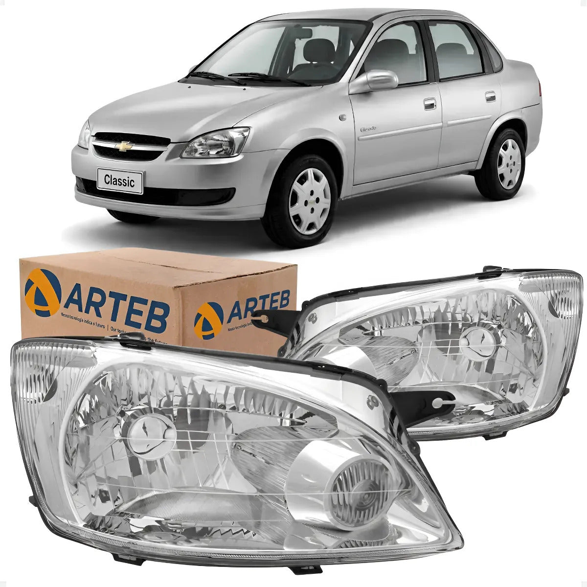 Farol Corsa Classic 2010 2011 12 13 14 15 16 Em Diante Arteb