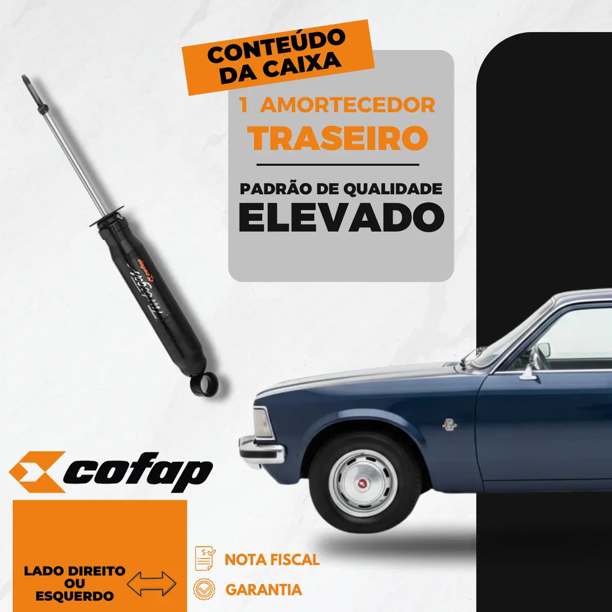 Amortecedor Traseiro Cofap Opala 1987 88 1989 1991 1992 1993
