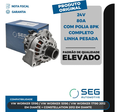 Alternador Para Volkswagen Constellation Worker 2012 A 2022