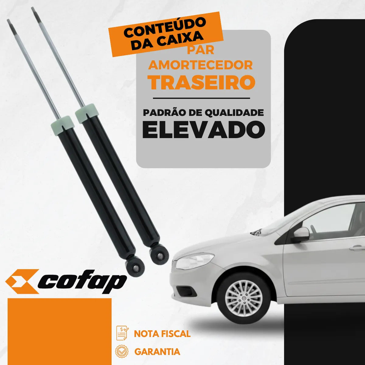 Par Amortecedor Traseiro Grand Siena 2013 Original Cofap