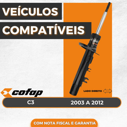 Amortecedor Dianteiro Citroen C3 03 A 2012 Cofap Lado Direit