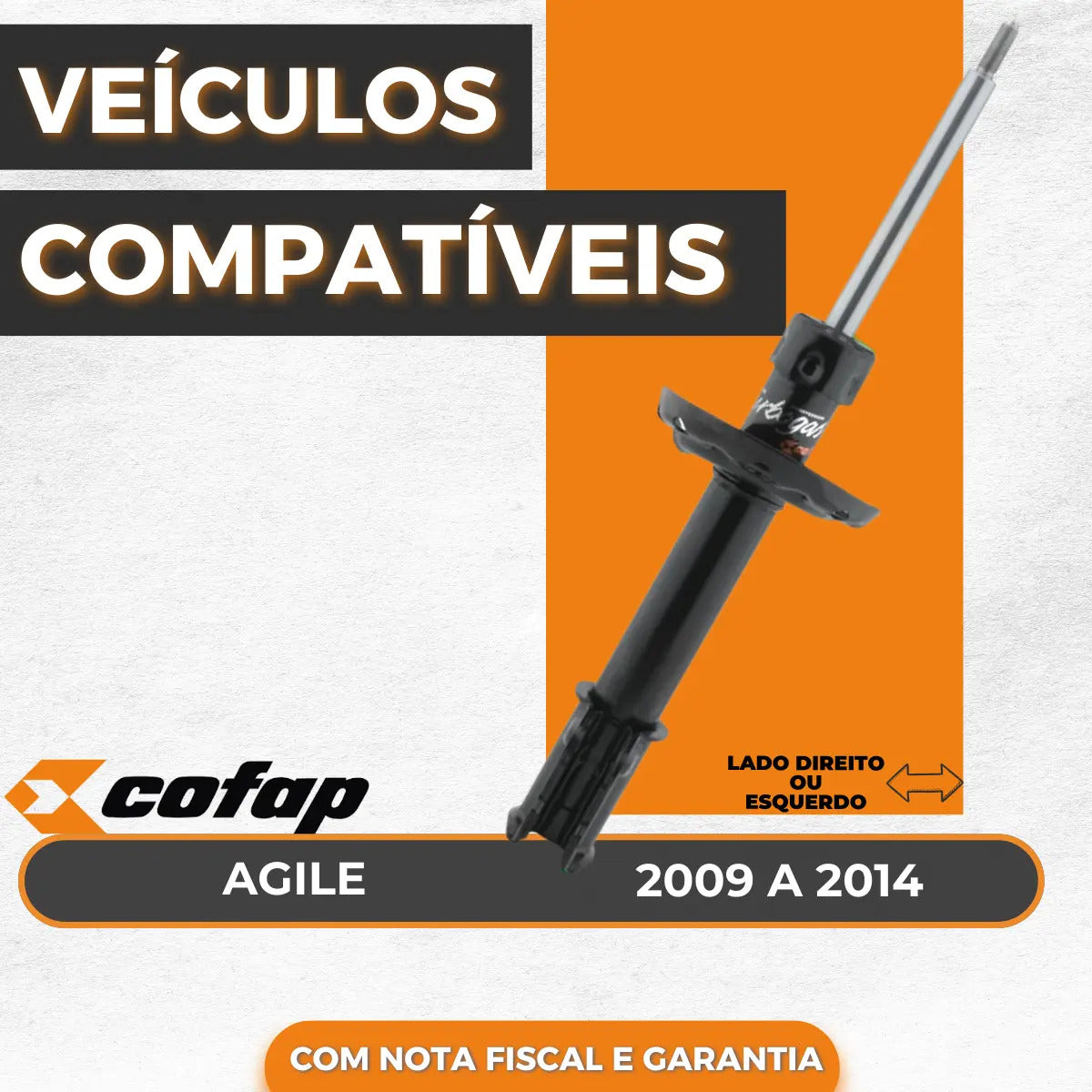 Amortecedor Dianteiro Gm Agile 2009 A 2014 Cofap
