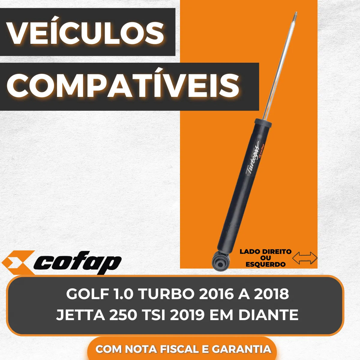 Amortecedor Traseiro Jetta 250 Tsi 2019 Em Diante Cofap