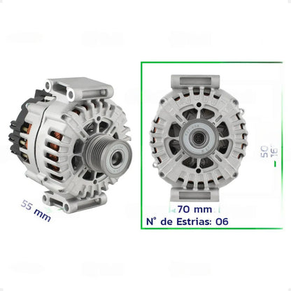 Alternador Mb Sprinter 180a 12v Completo Com Polia 6pk