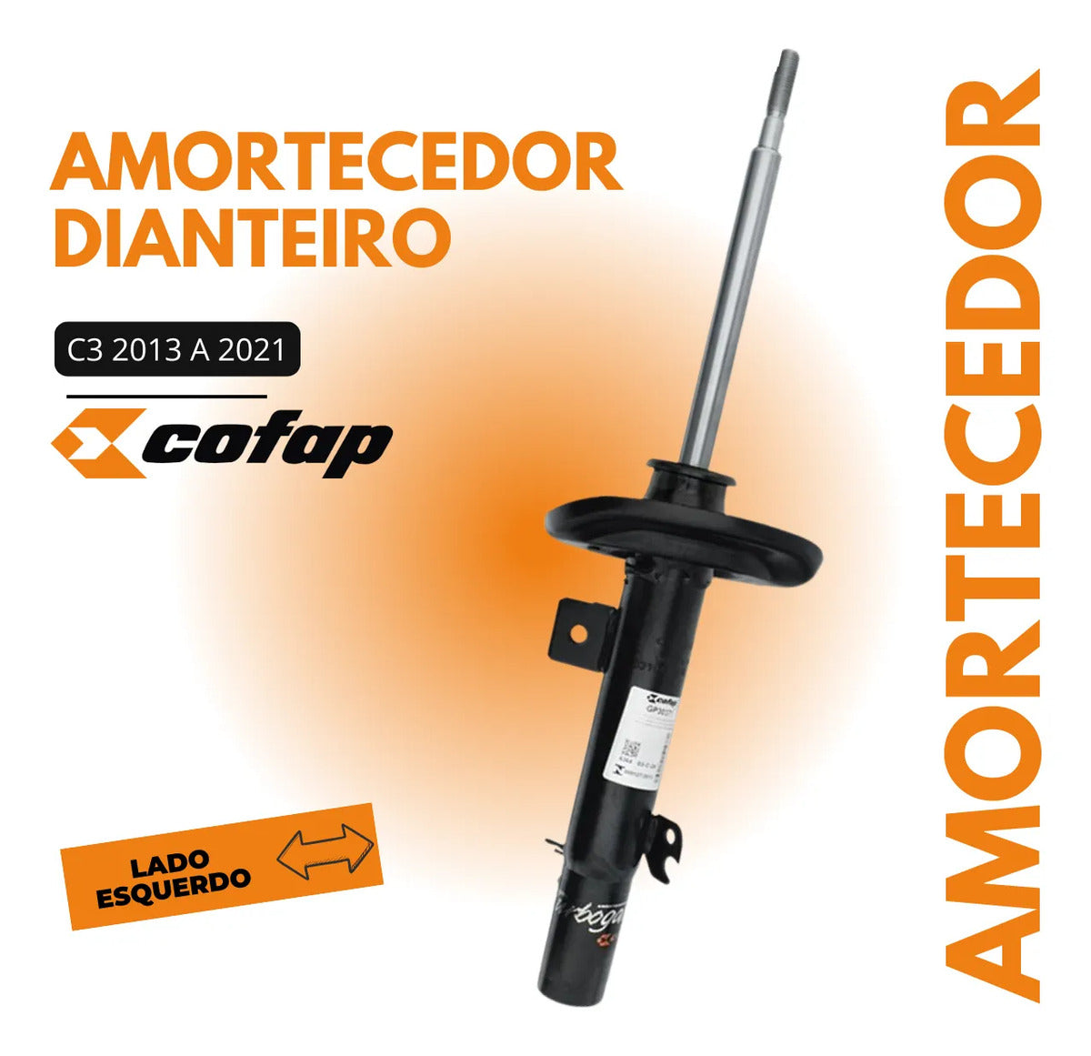 Amortecedor Dianteiro Esquerdo C3 2013 A 2021 Manual Cofap