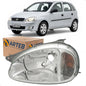 Farol Corsa 1994 A 2010 Lente Lisa Vidro Carcaca Cinza Arteb