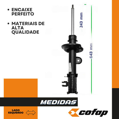 Amortecedor Dianteiro Esquerdo Toro 1.8 4x2 Cofap Turbogas