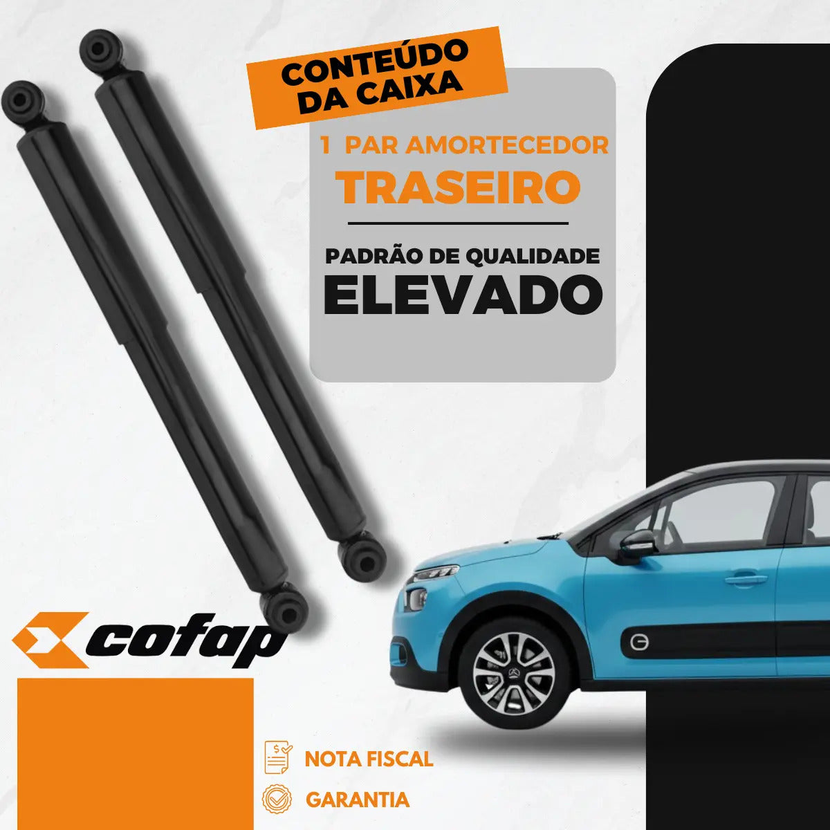 Par Amortecedor Traseiro Cofap C3 2013 A 2021
